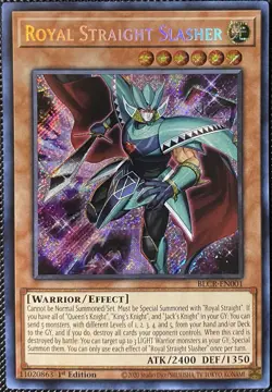 Royal Straight Slasher BLCR-EN001 Battles of Legend: Crystal Revenge 1st Yugioh - Image 1