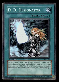 Yugioh! LP D.D. Designator - IOC-039 - Super Rare - 1st Edition MP Card - Image 1