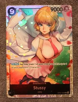 Stussy OP07-085 One Piece Card Game TCG Super Rare SR ENGLISH NM - Image 1