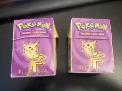Lot of *2* 1999 Pokemon/Pikachu/Mewtwo Ultra Pro Deck Boxes (no cards) - Image 1