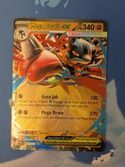 Mega Lucario ex - 077/132 - Double Rare - Mega Evolution - Pokemon Card NM - Image 1