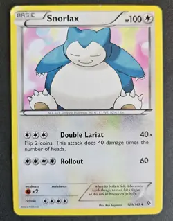 Snorlax 109/149 Boundaries Crossed Set BW Pokemon Card HP Corner Damaged - Image 1