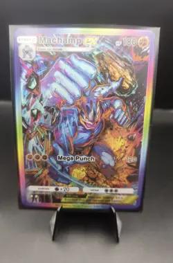 Pokemon TCG Pocket Machamp Custom Holo Foil Card With Texture Genetic Apex - Image 2