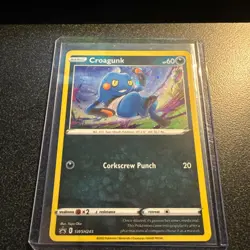 Pokemon TCG Croagunk Sword & Shield SWSH245 Black Star Promo Cosmos Holo Card 4 - Image 1