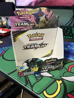 Pokemon Sun and Moon Team Up (EMPTY) Booster Box - No Cards No Packs Box Only - Image 1