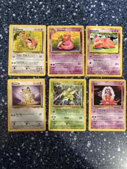 Pokemon Six Card Various Pokemon Vintage Base Set! Scyther, Jynx And Others! - Image 1