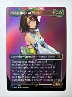 Yuna, Hope of Spira (Borderless) Final Fantasy Foil - Image 1