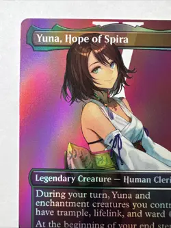 Yuna, Hope of Spira (Borderless) Final Fantasy Foil - Image 2