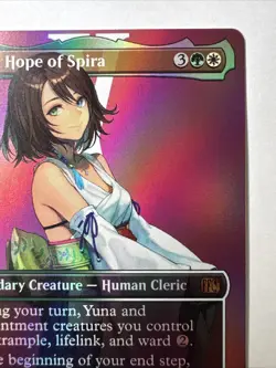 Yuna, Hope of Spira (Borderless) Final Fantasy Foil - Image 3
