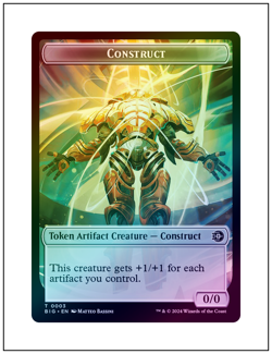 1x Construct Token, Outlaws of Thunder Junction, Foil, Magic MTG NM - Image 1