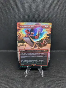 MTG Blasphemous Act Rainbow Foil Deadpool Secret Lair Drop SLD Magic Gathering - Image 1