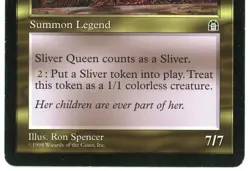 Sliver Queen 129/143 Stronghold 1998 (STH) Heavily Played HP Rare MTG Magic - Image 4