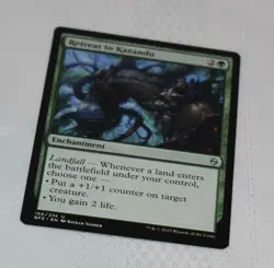 Magic Card: Retreat to Kazandu, Green Uncommon Enchantment, Battle for Zendikar - Image 1