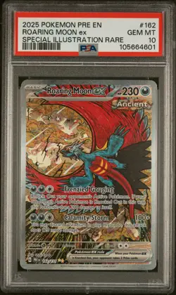 2025 POKEMON PRE EN-PRISMATIC EVOLUTIONS #162 ROARING MOON EX PSA 10 - Image 1