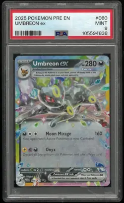 2025 POKEMON SV PRISMATIC EVOLUTIONS - PRE EN UMBREON EX #060/131 PSA 9 - Image 1