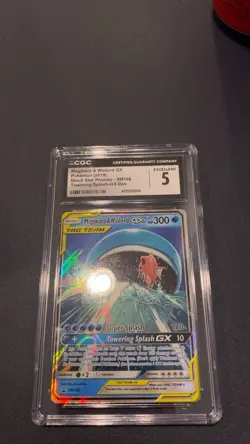 2019 Pokemon Black Star Promo SM166 Magikarp & Wailord GX Tag Team NM-MT - Image 1