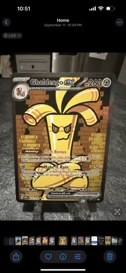 Pokemon Gholdengo ex 252/182 SIR SV04: Paradox Rift Holo - Near Mint - Image 1