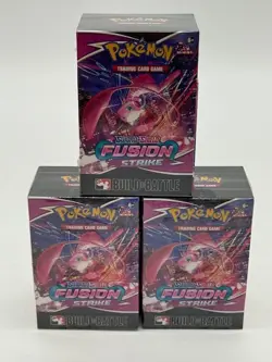 Lot of (3) Pokemon TCG SWSH Fusion Strike Build & Battle Boxes - Image 1
