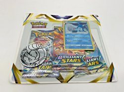 Pokemon TCG Sword & Shield Brilliant Stars Glaceon 3-Booster Blister Pack Sealed - Image 1