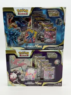 Pokemon TCG Origin Forme Dialga & Hisuian Zoroark VSTAR Premium Collection Boxes - Image 1