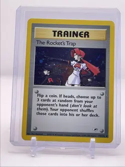 THE ROCKET'S TRAP 2000 POKEMON GYM HEROES RARE HOLO 19/132 Q3726 - Image 1