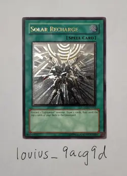 Yu-Gi-Oh! Solar Recharge LODT-EN052 Ultimate Rare Original Print Lightly Played - Image 1