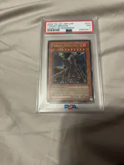 2003 Yu-GI-Oh! Legacy of Darkness LOD-034 Tyrant Dragon PSA 7 - Image 1