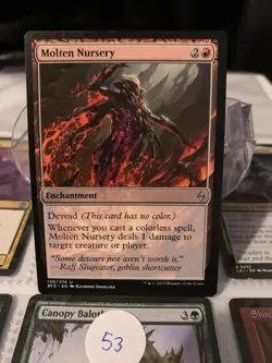 Molten Nursery Magic The Gathering Battle For Zendikar Card Light Play - Image 1