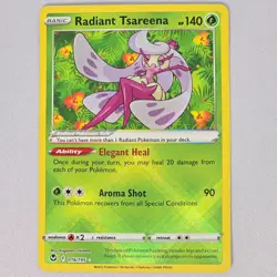 Radiant Tsareena 016/195 Silver Tempest Holo Radiant Rare Pokemon Card TCG NM - Image 1