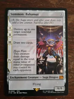 Final Fantasy MTG Magic Summon: Bahamut 0001 Regular Mythic Card - Image 1