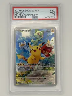 Pikachu 027 Sv: Scarlet & Violet Promo Cards Holo PSA 9 Pokemon TCG Slab - Image 1