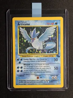 Articuno 2/62 Fossil Holo Rare MP-LP Vintage Pokemon Card 1999 - Image 1