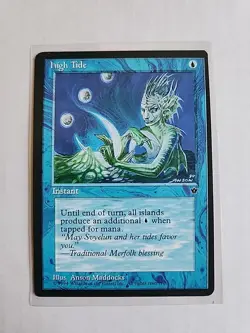 High Tide (B, Maddocks) - Fallen Empires - MTG Magic - Error Card - Miscut - Image 1