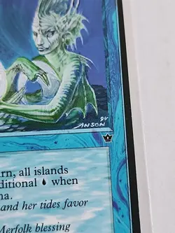 High Tide (B, Maddocks) - Fallen Empires - MTG Magic - Error Card - Miscut - Image 2