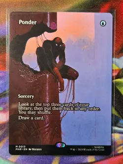2025 MTG Marvel Spider-Man Ponder (Borderless) #0013 M - Mythic Rare - NM - Image 1