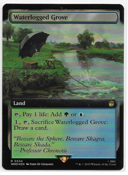 Waterlogged Grove (Extended Art) (Foil) - Universes Beyond: Doctor Who - Rare - Image 1