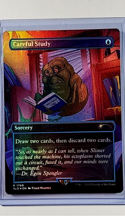2024 MTG Magic the Gathering SLD Secret Lair Borderless Foil #1768 Careful Study - Image 1