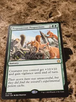 PREPOSTEROUS PROPORTIONS Magic the Gathering MTG Foundations Rare - Image 1