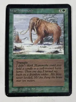 War Mammoth Alpha MP Moderate Play MTG Magic The Gathering B - Image 1
