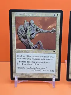 ⚪⚪⚪ (2) 1997 Magic The Gathering TEMPEST SOLTARI TROOPER PLAYED ⚪⚪⚪ - Image 2