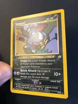 Pokemon TCG Sneasel 24/64 Neo Revelation 1ST EDITION Rare WOTC Vintage - Image 2
