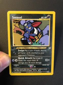 Pokemon TCG Sneasel 24/64 Neo Revelation 1ST EDITION Rare WOTC Vintage - Image 4