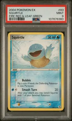 2004 POKEMON EX FIRE RED & LEAF GREEN #83 SQUIRTLE PSA 9 - Image 1