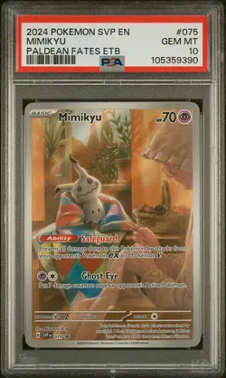 2024 POKEMON SVP EN-SV BLACK STAR PROMO #075 MIMIKYU PSA 10 - Image 1