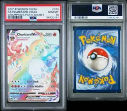 Charizard VMAX 74/73 Champion's Path Rainbow Secret Rare PSA 10 Pokemon TCG - Image 3