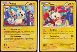 POKEMON 2013 MINUN 48/113 & PLUSLE 47/113-LEGENDARY TREASURES UNCOMMON REGULAR - Image 1