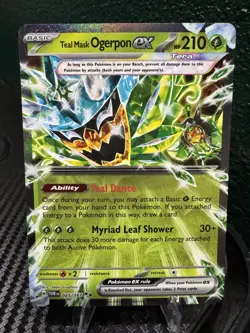 #25 2024 Twilight Masquerade Teal Mask Ogerpon Ex Double Rare - Image 1