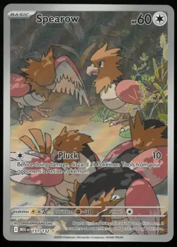 2025 Pokemon Mega Evolution Spearow Illustration Rare 151/132 - Image 1