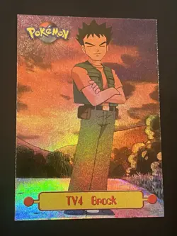 Pokemon Topps Brock Foil Series 1 TV Animation Edition #TV4 1999 NM - Image 1