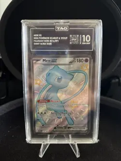 Mew EX 216/091 Paldean Fates Holo Tag Gem Mint 10 2024 Pokemon Scarlet & Violet - Image 1